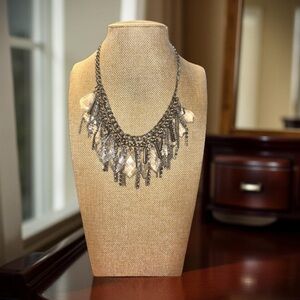Elegant Silver Statement Necklace Stunning Jewelry VINTAGE